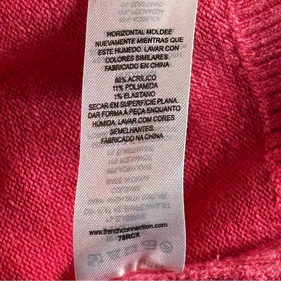 French Connection Long Sleeve Crew Neck Pink Sweater Size Large - Picture 8 of 10
